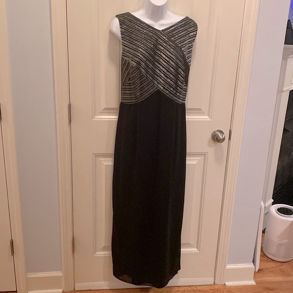 Patra Silver/Black Formal Dress - 14